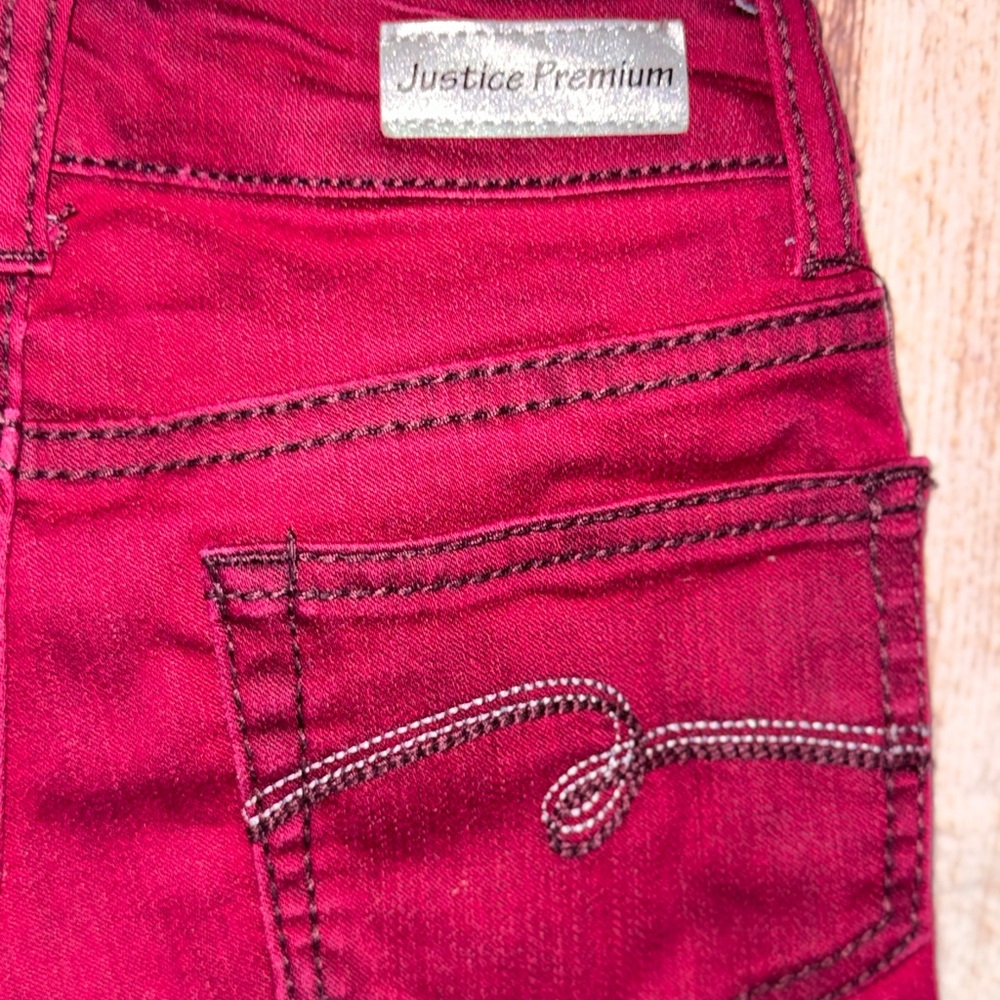 Justice Kids' Burgundy Jeans - Picture 4 of 4